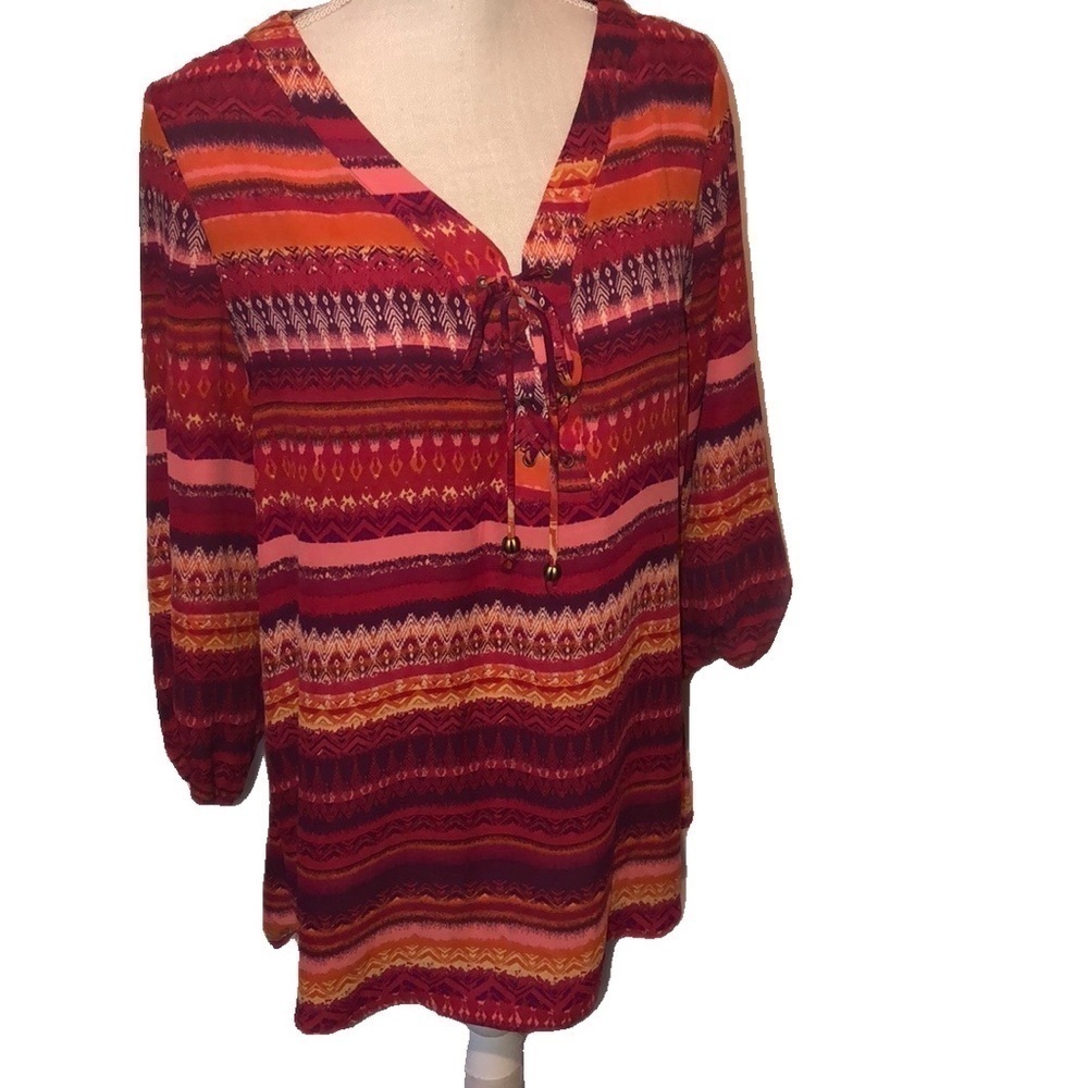 Kim Rogers red stripe tunic, medium